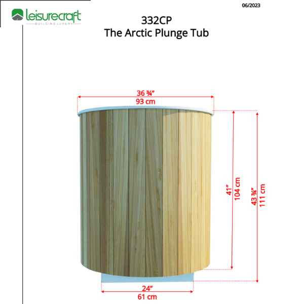Dundalk LeisureCraft Cold Plunge Tubs Dundalk LeisureCraft The Arctic Cold Plunge Tub - Knotty Red Cedar