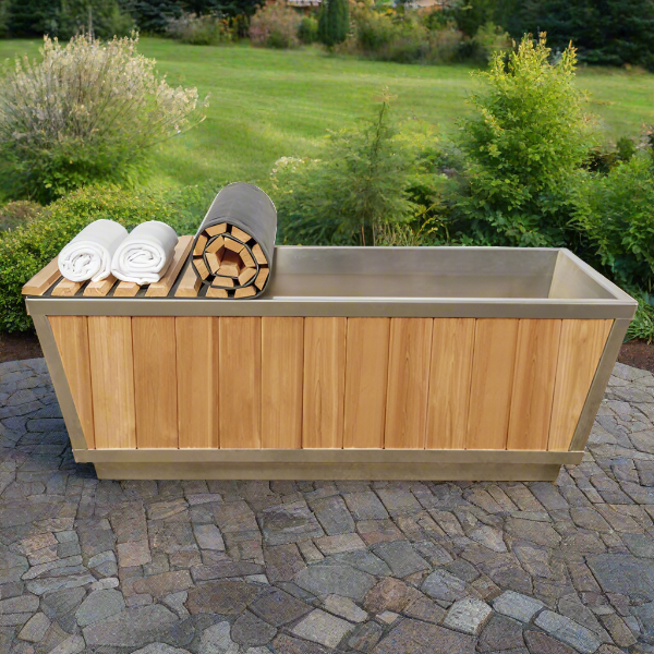 Dundalk LeisureCraft Cold Plunge Tubs Dundalk LeisureCraft The Glacier Cold Plunge Tub - Clear Red Cedar