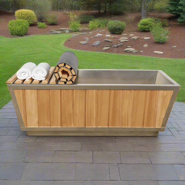 Dundalk LeisureCraft Cold Plunge Tubs Dundalk LeisureCraft The Glacier Cold Plunge Tub - Clear Red Cedar
