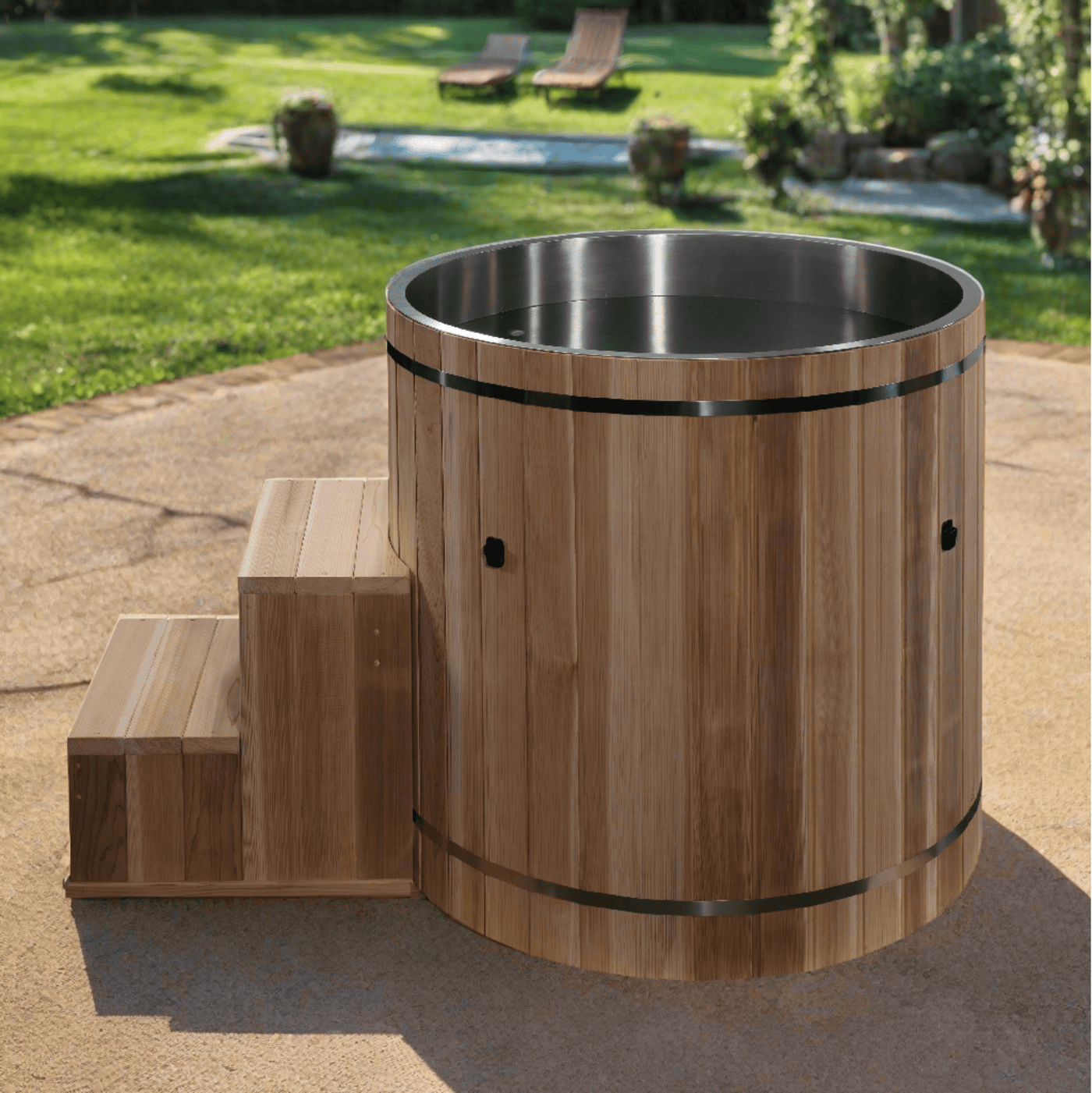 Golden Designs Cold Plunge Tubs Dynamic Cold Therapy Barrel 304 Stainless Steel Cold Plunge Tub