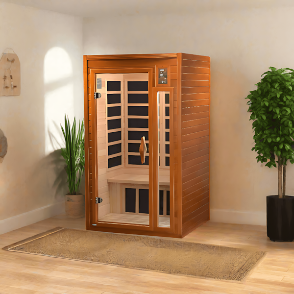 Golden Designs Saunas Golden Designs Dynamic Barcelona 1-2 Person Low EMF Far IR Sauna (DYN-6106-01)