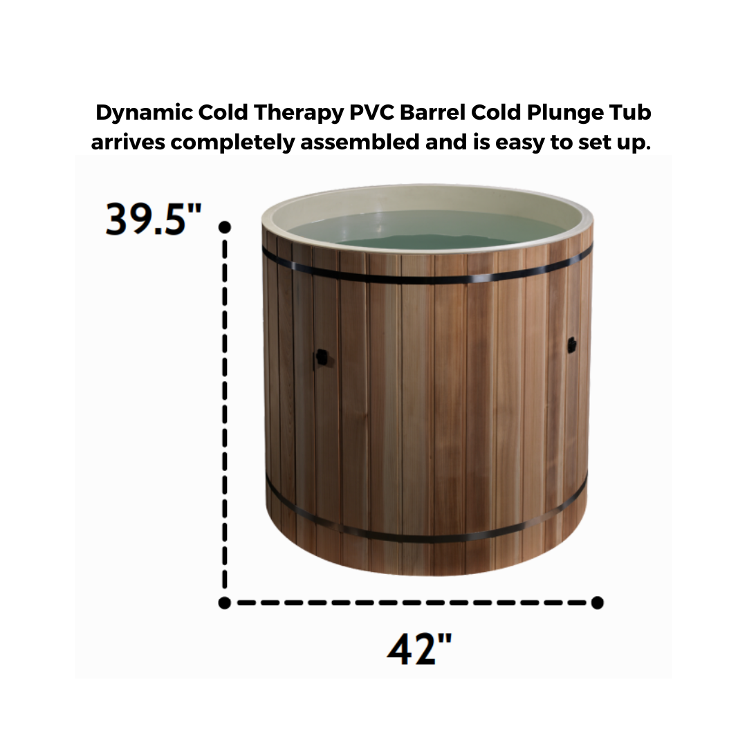 Golden Designs Cold Plunge Tubs Dynamic Cold Therapy PVC Barrel Cold Plunge Tub
