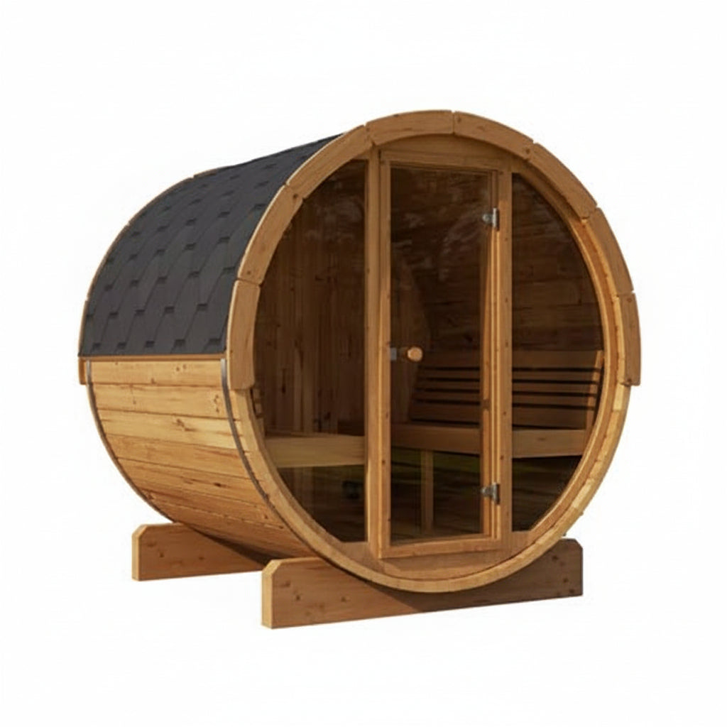 Forever Saunas Saunas Forever Saunas Thermally Treated 4-Person Sauna With Full Front Glass View - Ready to Ship!