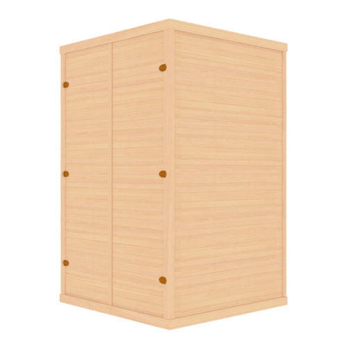 FINSAUNA FINSAUNA Fiera IR 200 Carbon, 2-Person Home Infrared Sauna, Hemlock
