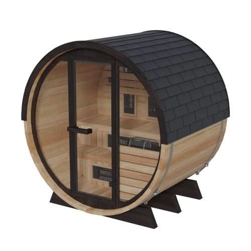 Finnmark Saunas Finnmark 4 Person FD-7 Thermo-Aspen Traditional-Infrared Barrel Sauna