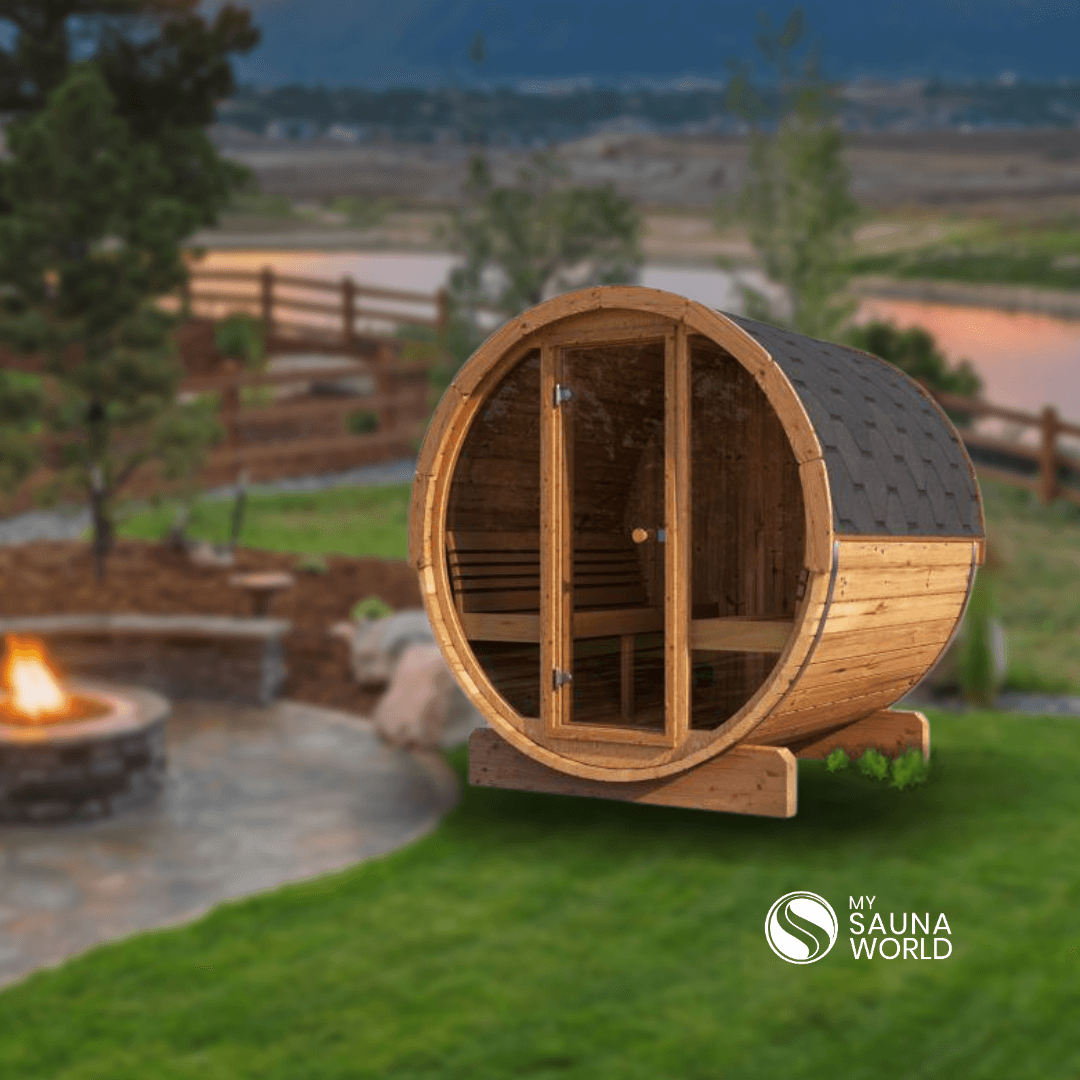 Forever Saunas Saunas Forever Saunas Thermally Treated 4-Person Sauna With Full Front Glass View - Ready to Ship!