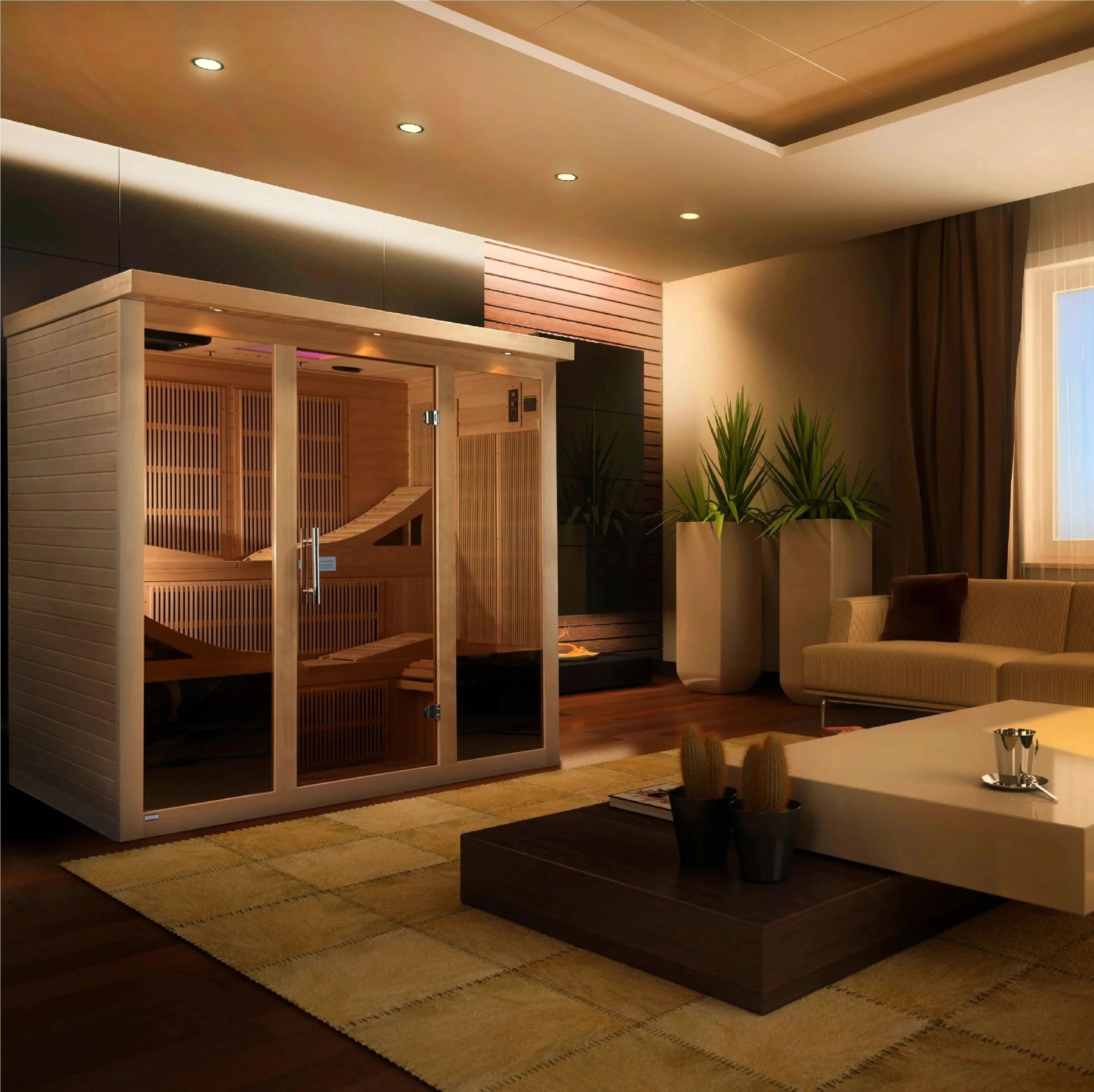 Golden Designs Saunas Golden Designs Monaco Near Zero EMF Far IR Sauna (GDI-6996-01)