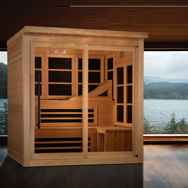 Golden Designs Saunas Golden Designs 6 Person Near Zero EMF Far IR Sauna (GDI-6996-02)