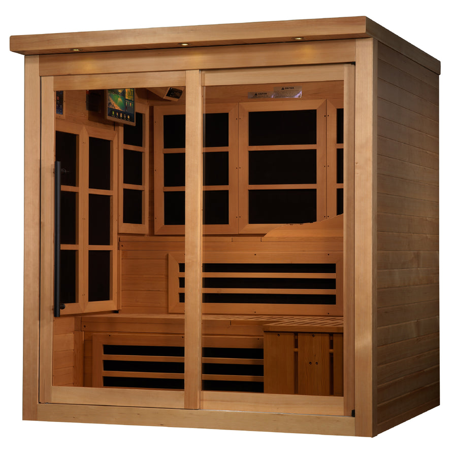 Golden Designs Saunas Golden Designs 6 Person Near Zero EMF Far IR Sauna (GDI-6996-02)