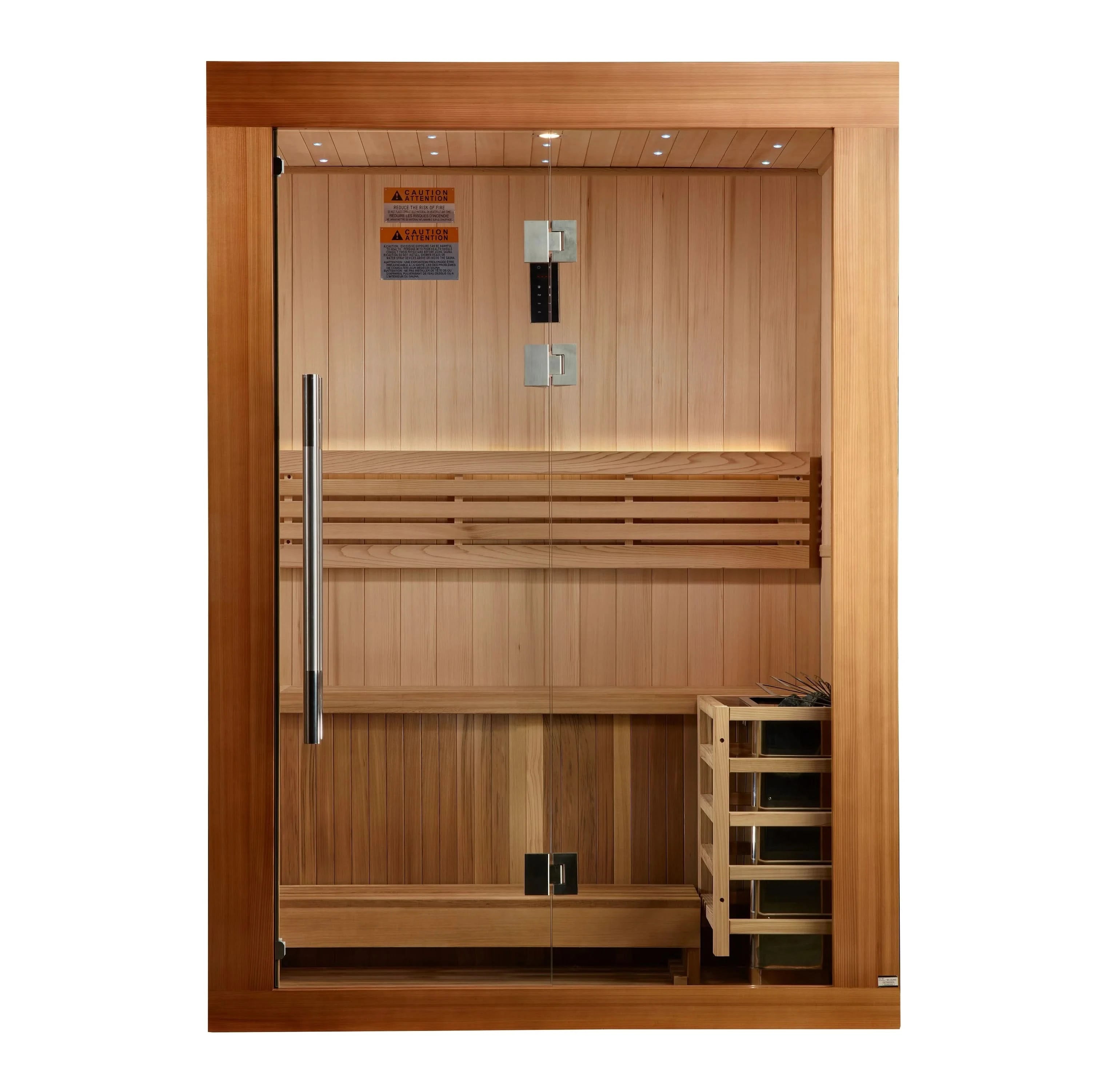 Golden Designs Saunas Golden Designs 2025 Updated Sundsvall 2 Person Traditional Sauna (GDI-7289-02)