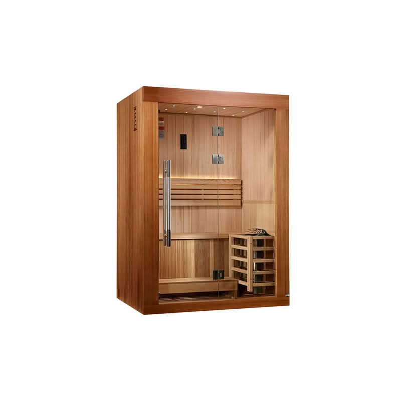 Golden Designs Saunas Golden Designs 2025 Updated Sundsvall 2 Person Traditional Sauna (GDI-7289-02)