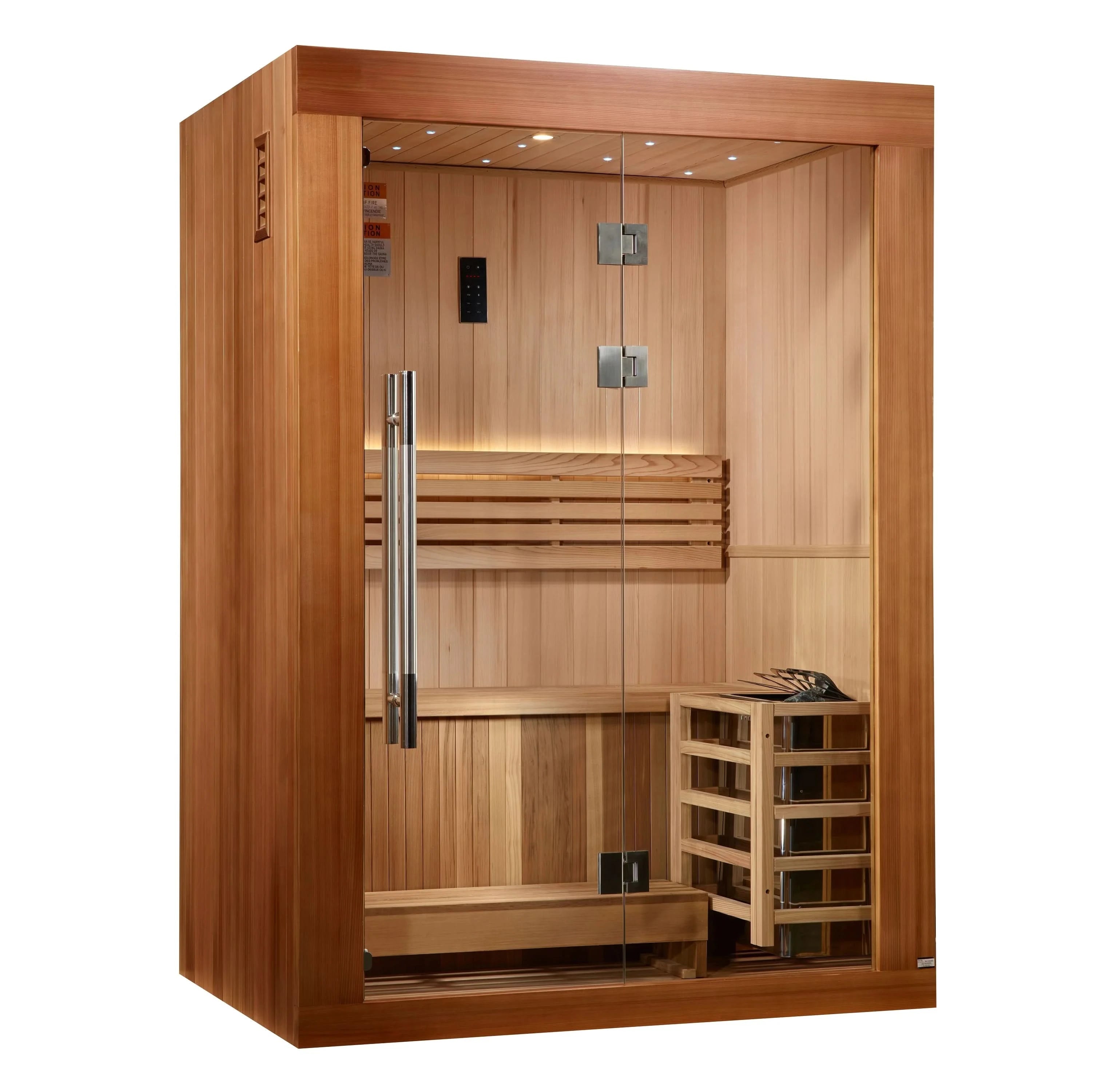 Golden Designs Saunas Golden Designs 2025 Updated Sundsvall 2 Person Traditional Sauna (GDI-7289-02)