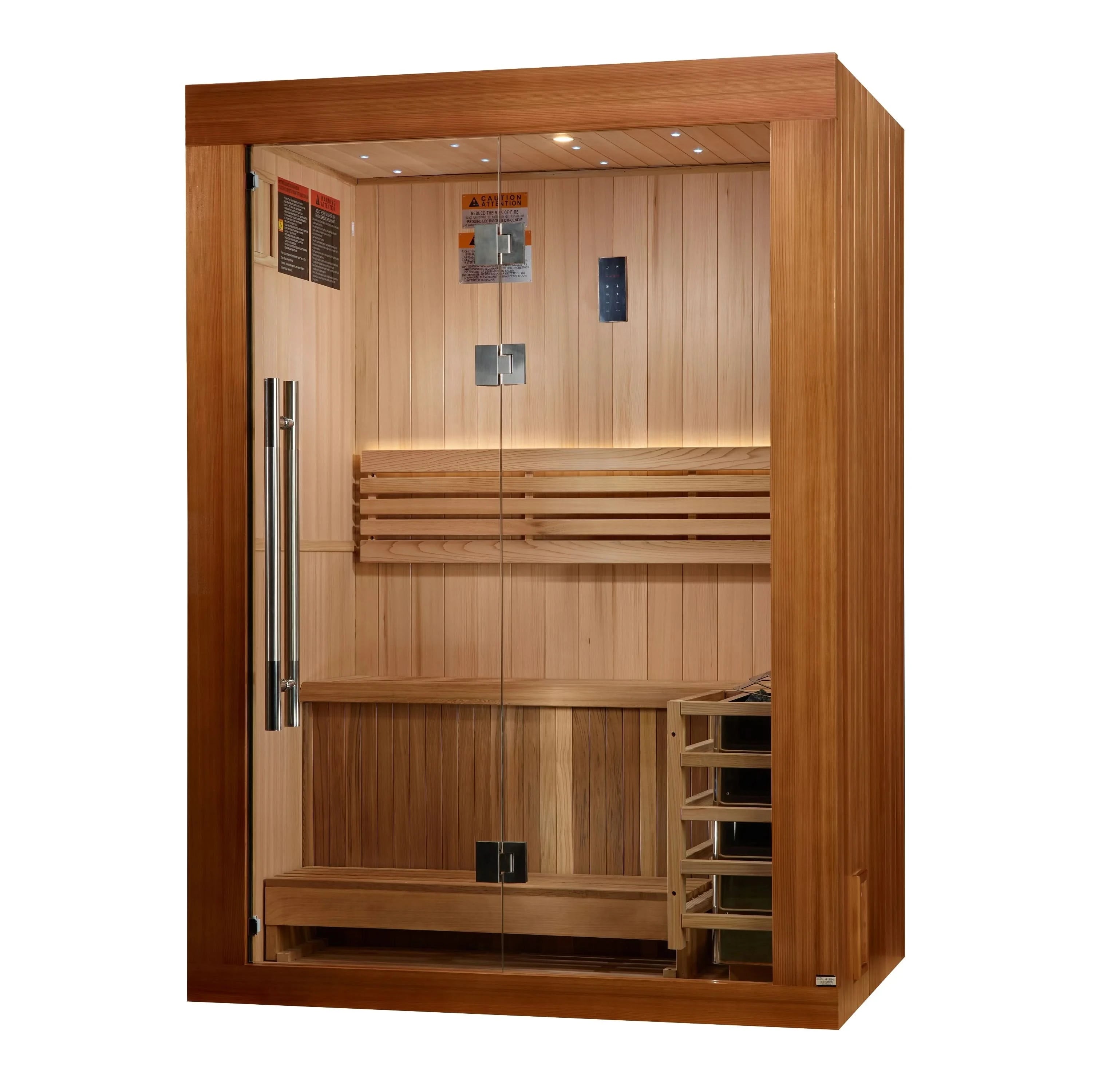 Golden Designs Saunas Golden Designs 2025 Updated Sundsvall 2 Person Traditional Sauna (GDI-7289-02)