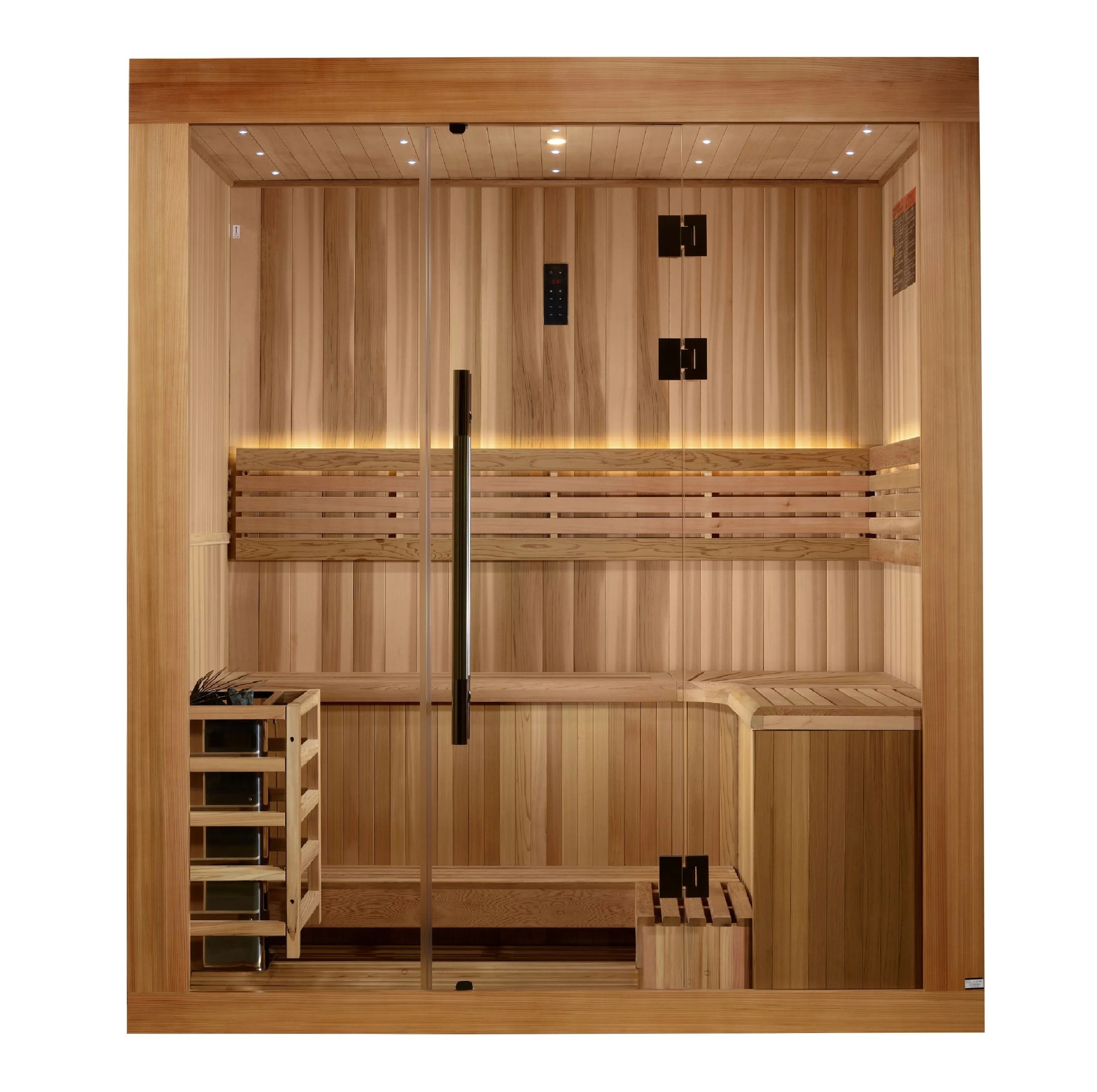Golden Designs Saunas Golden Designs 2025 Updated Copenhagen 3 Person Traditional Sauna (GDI-7389-02)