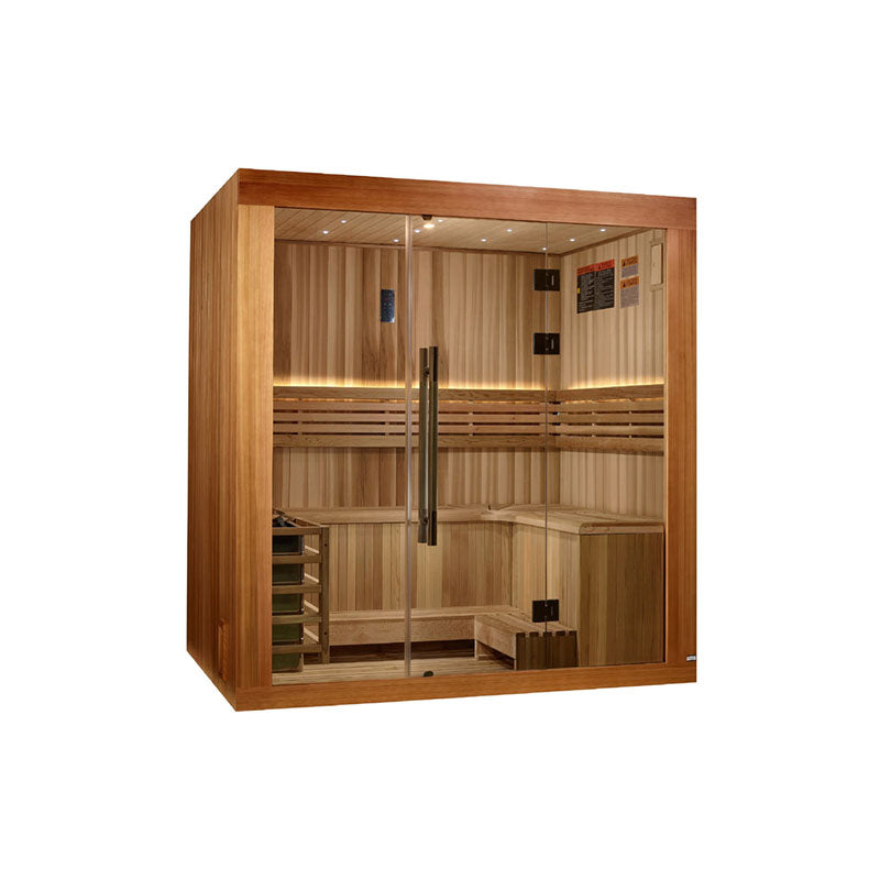 Golden Designs Saunas Golden Designs 2025 Updated Copenhagen 3 Person Traditional Sauna (GDI-7389-02)