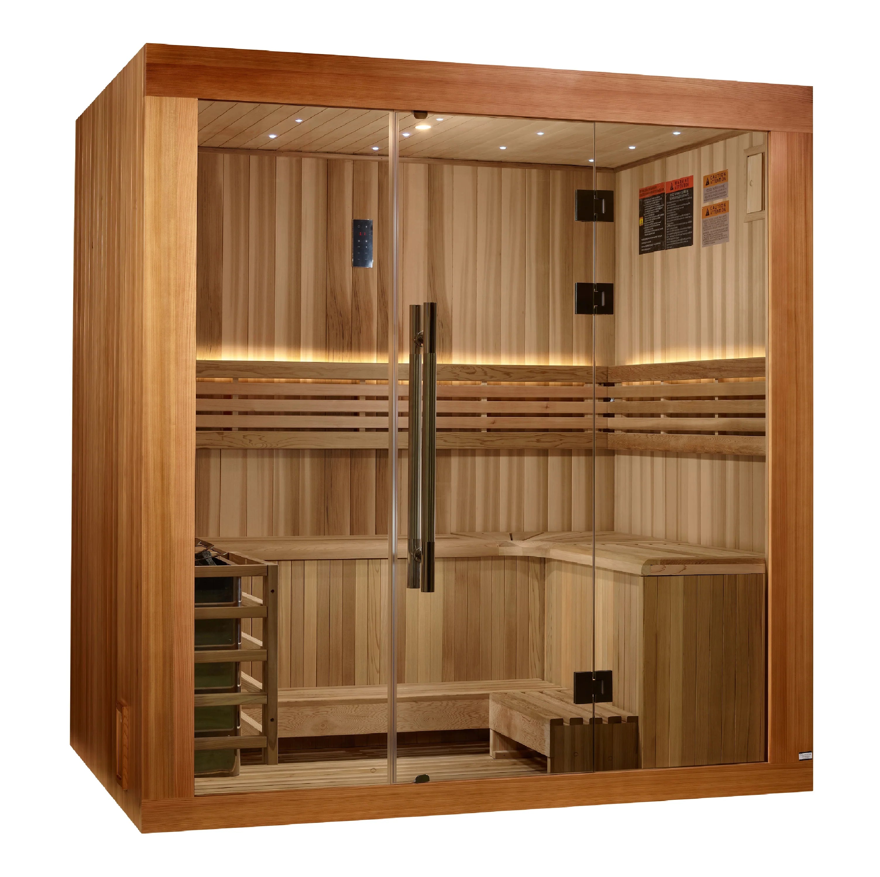 Golden Designs Saunas Golden Designs 2025 Updated Copenhagen 3 Person Traditional Sauna (GDI-7389-02)