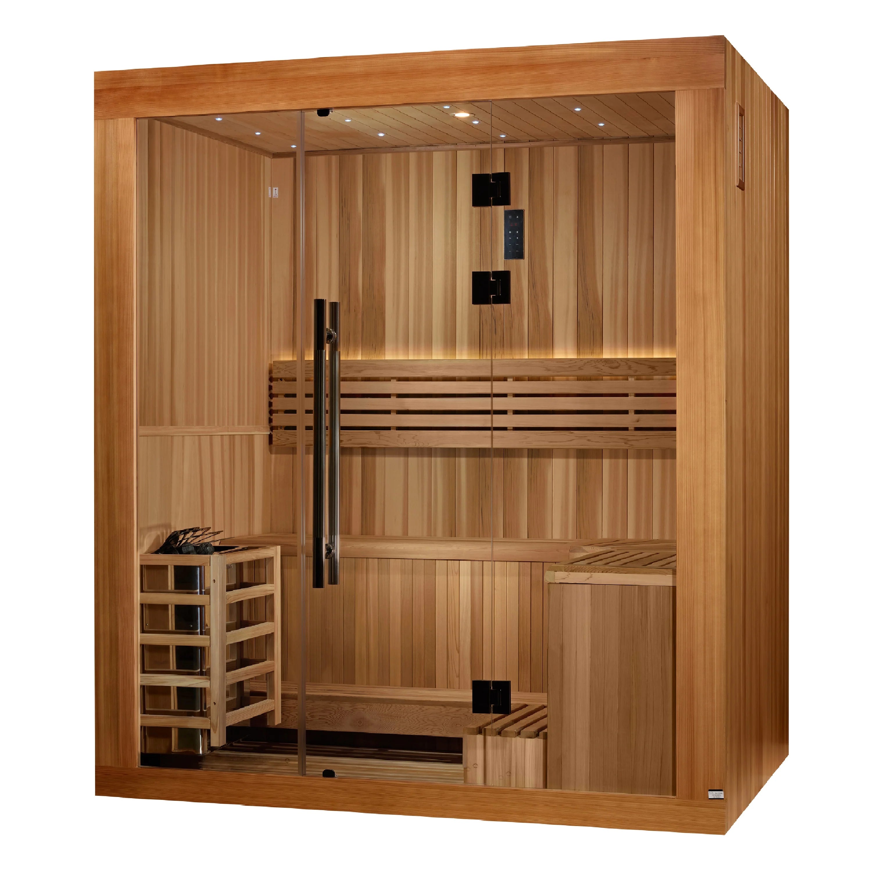 Golden Designs Saunas Golden Designs 2025 Updated Copenhagen 3 Person Traditional Sauna (GDI-7389-02)