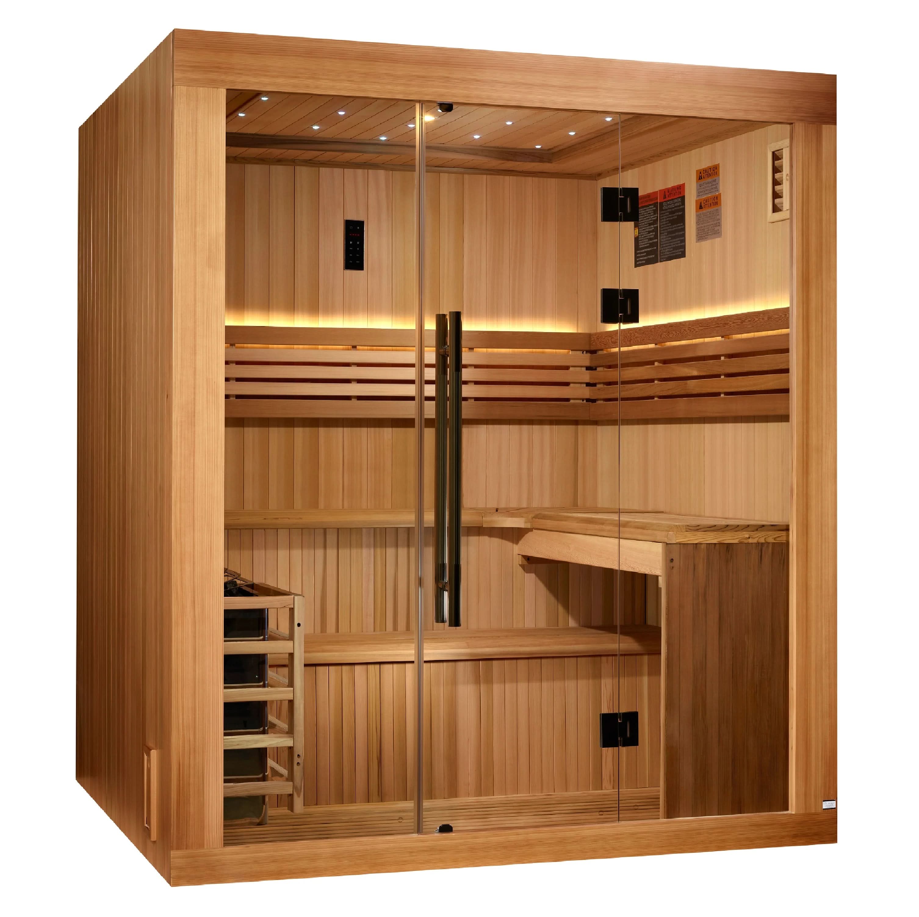 Golden Designs Saunas Golden Designs 2025 Updated Osla 6 Person Traditional Sauna (GDI-7689-02)