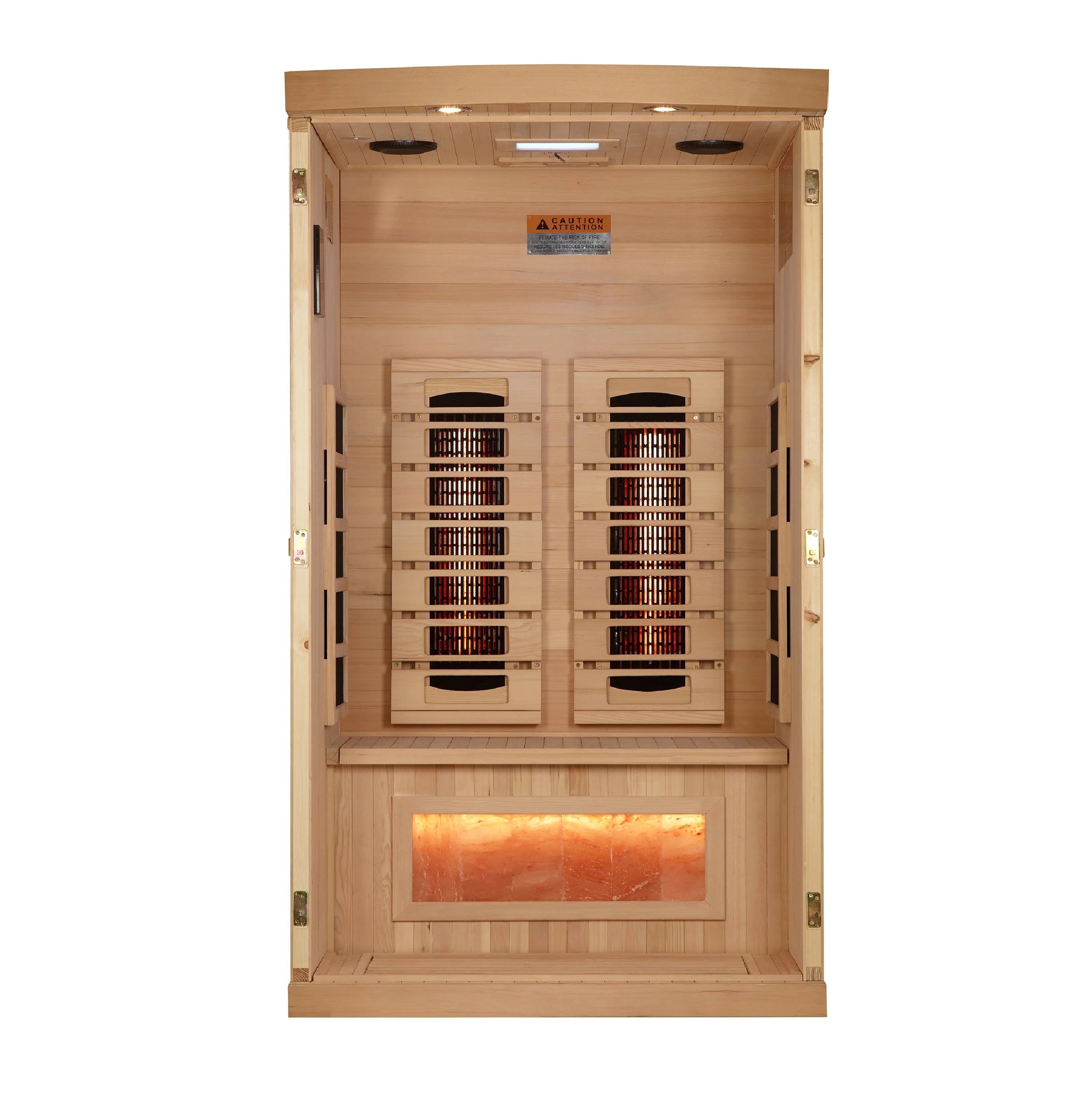 Golden Designs Saunas Golden Designs 2025 Reserve Edition 1 Person Full Spectrum with Himalayan Salt Bar (GDI-8010-03)