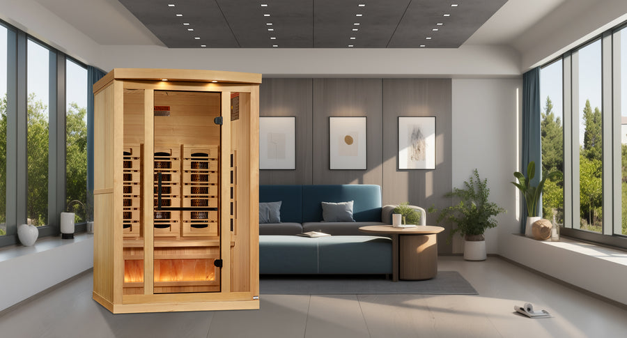 Golden Designs Saunas Golden Designs 2025 Reserve Edition 2 Person Full Spectrum with Himalayan Salt Bar (GDI-8020-03)