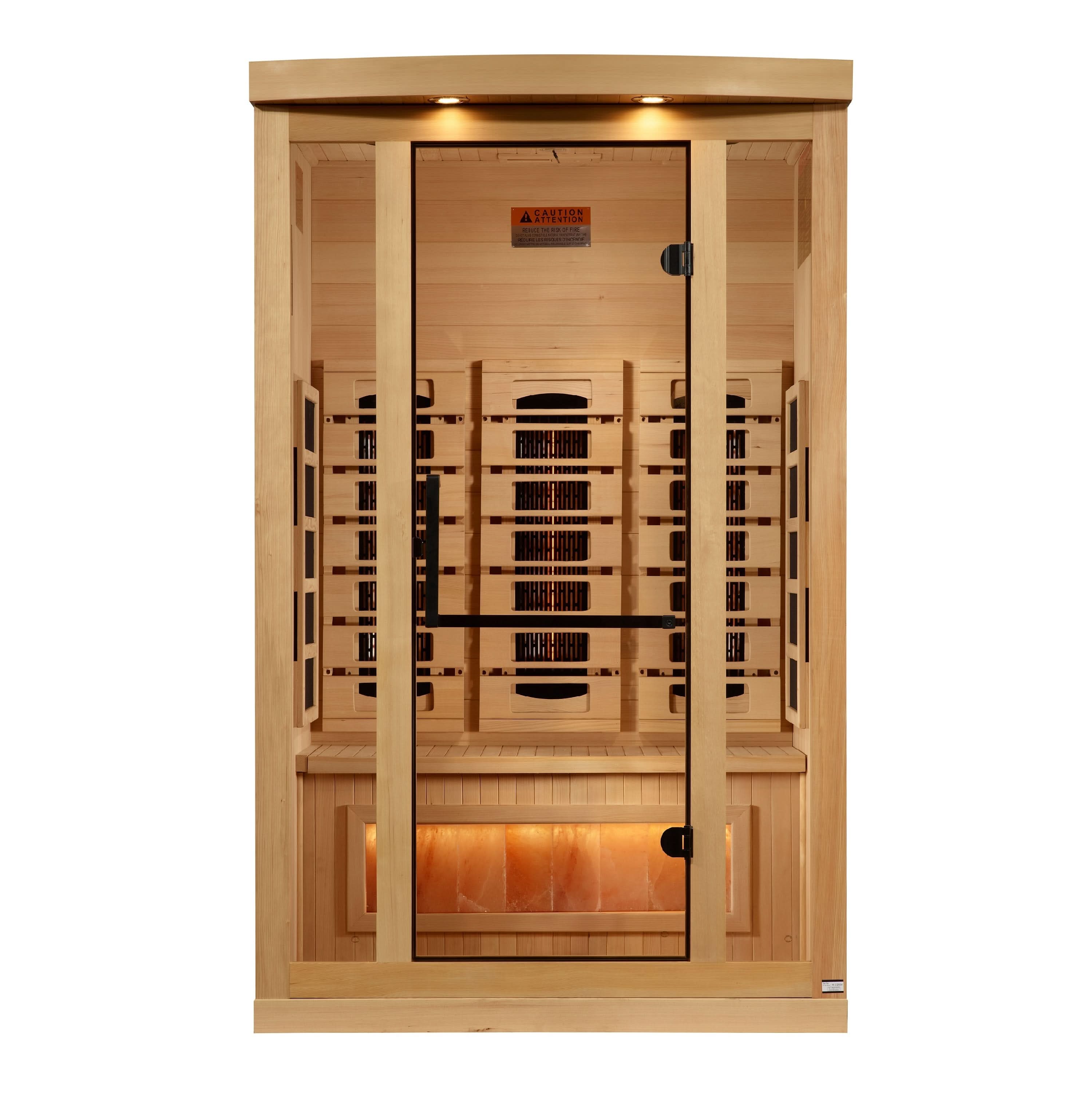 Golden Designs Saunas Golden Designs 2025 Reserve Edition 2 Person Full Spectrum with Himalayan Salt Bar (GDI-8020-03)