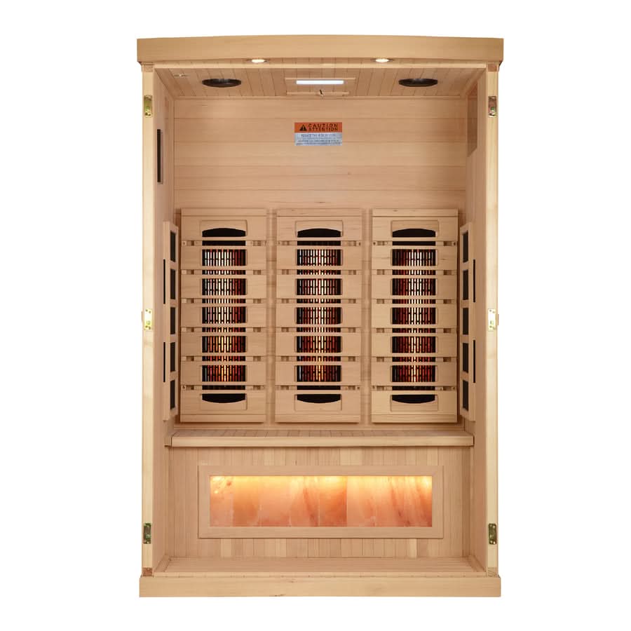 Golden Designs Saunas Golden Designs 2025 Reserve Edition 2 Person Full Spectrum with Himalayan Salt Bar (GDI-8020-03)