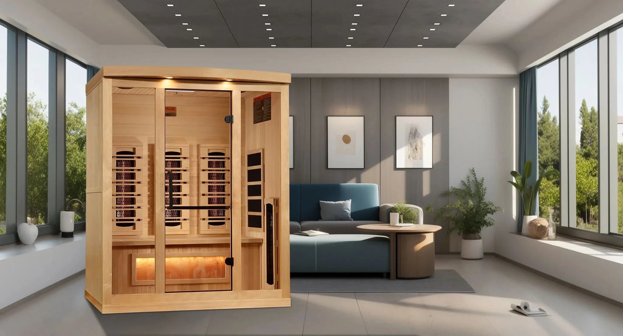 Golden Designs Saunas Golden Designs 2025 Reserve Edition 3 Person Full Spectrum with Himalayan Salt Bar (GDI-8030-03)