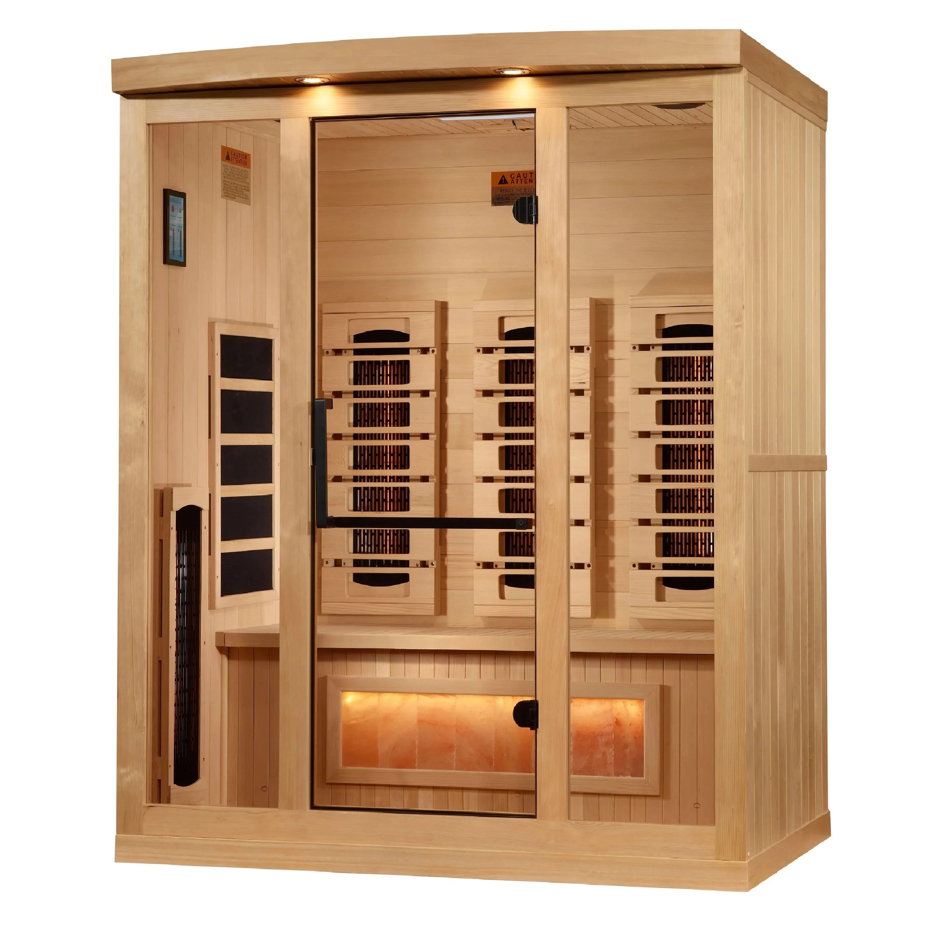 Golden Designs Saunas Golden Designs 2025 Reserve Edition 3 Person Full Spectrum with Himalayan Salt Bar (GDI-8030-03)