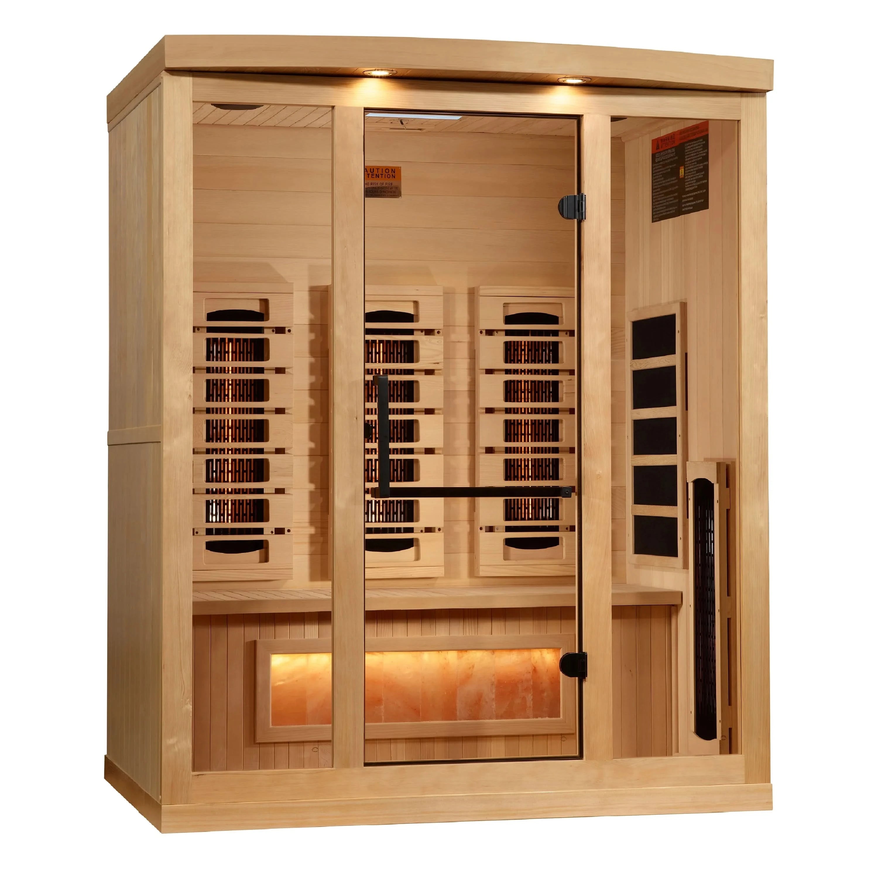 Golden Designs Saunas Golden Designs 2025 Reserve Edition 3 Person Full Spectrum with Himalayan Salt Bar (GDI-8030-03)