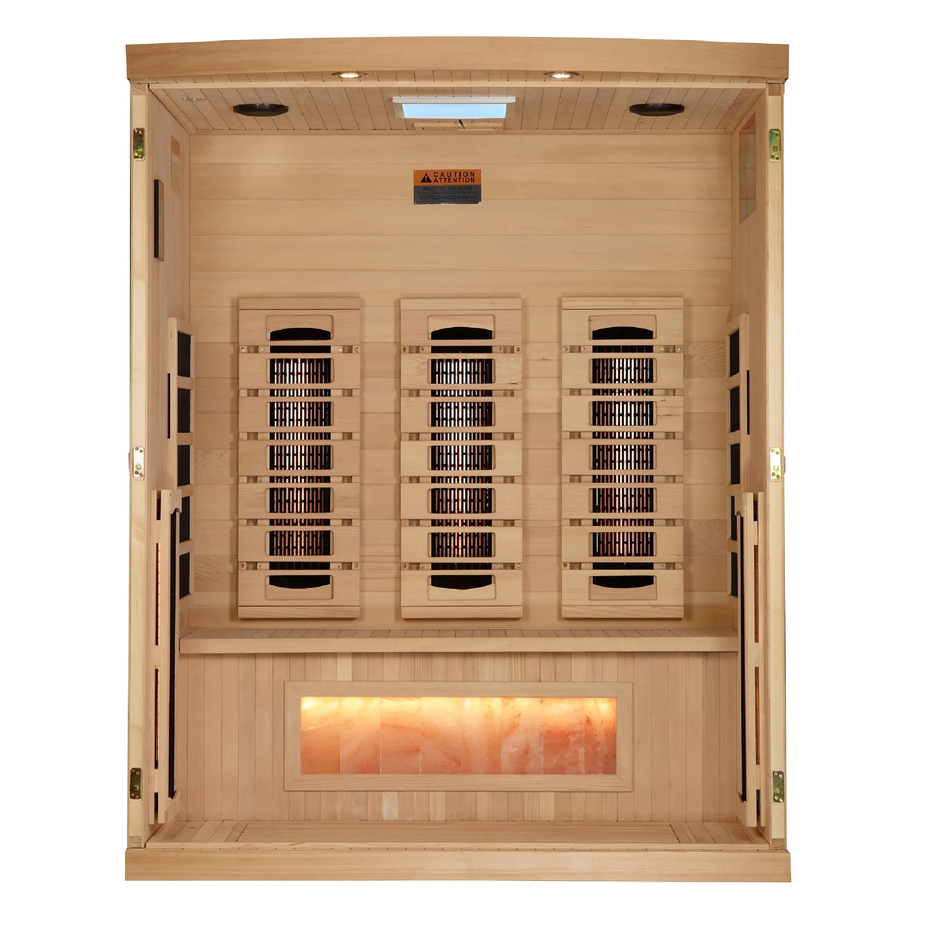 Golden Designs Saunas Golden Designs 2025 Reserve Edition 3 Person Full Spectrum with Himalayan Salt Bar (GDI-8030-03)