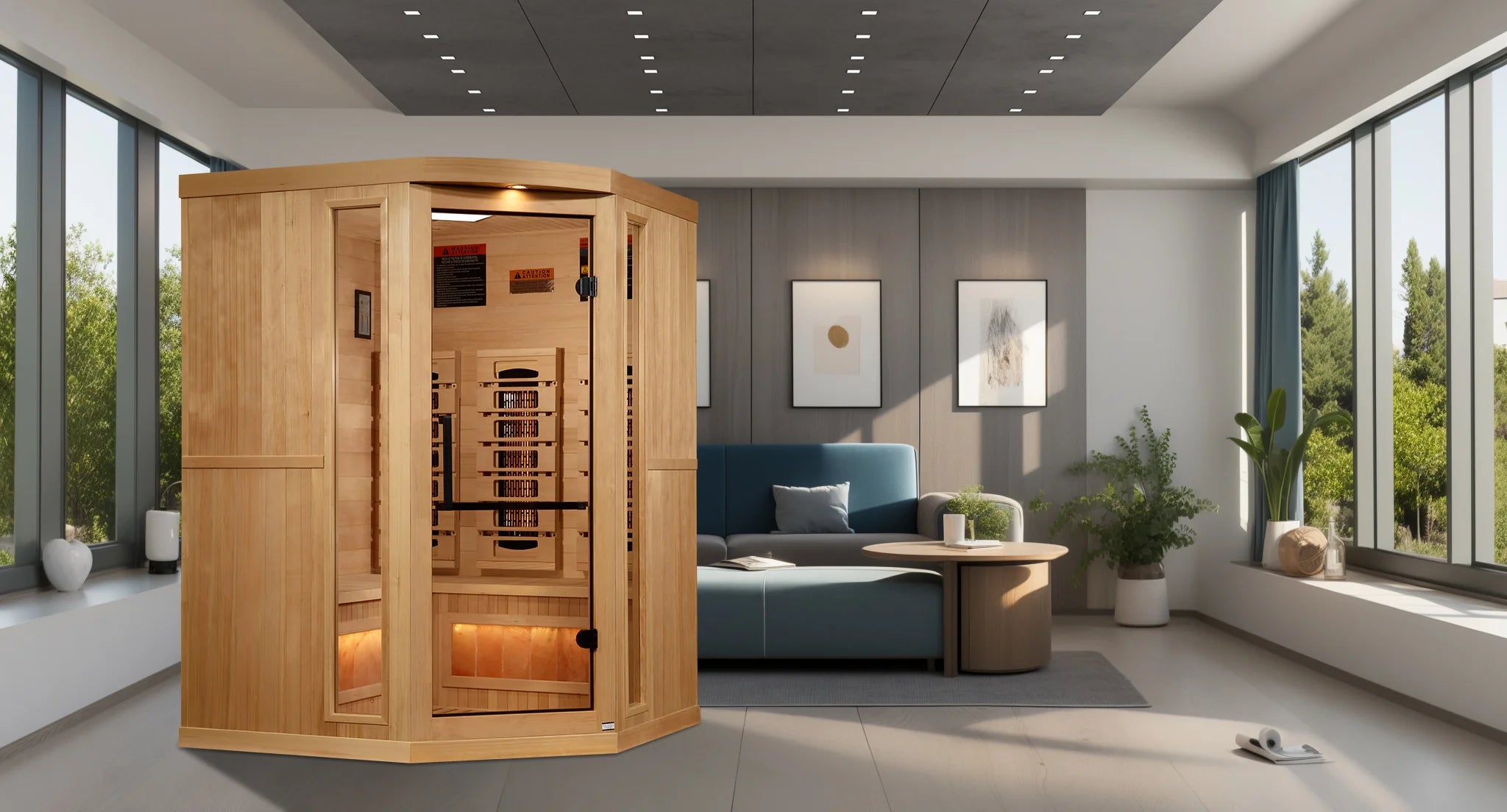 Golden Designs Saunas Golden Designs 2025 Reserve Edition 3 Person Full Spectrum with Himalayan Salt Bar (GDI-8035-03)