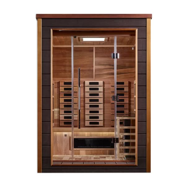 Golden Designs Saunas Golden Designs Nora 2 Person Outdoor-Indoor PureTech™ Hybrid Full Spectrum Sauna (GDI-8222-01)