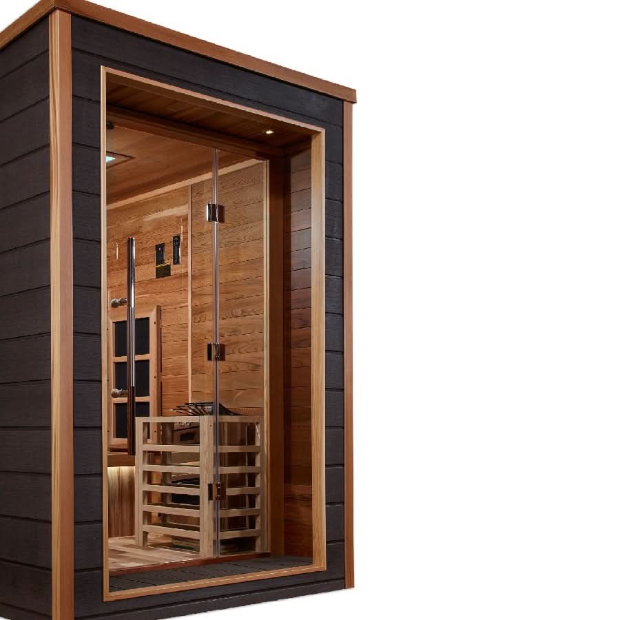 Golden Designs Saunas Golden Designs Karlstad 6 Person Outdoor-Indoor PureTech™ Hybrid Full Spectrum Sauna (GDI-8226-01)
