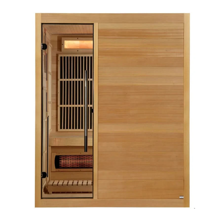 Golden Designs Saunas Golden Designs 2025 Soria 3 Person Hybrid Sauna (Indoor) Full Spectrum and Harvia Traditional Stove (GDI-8330-01)