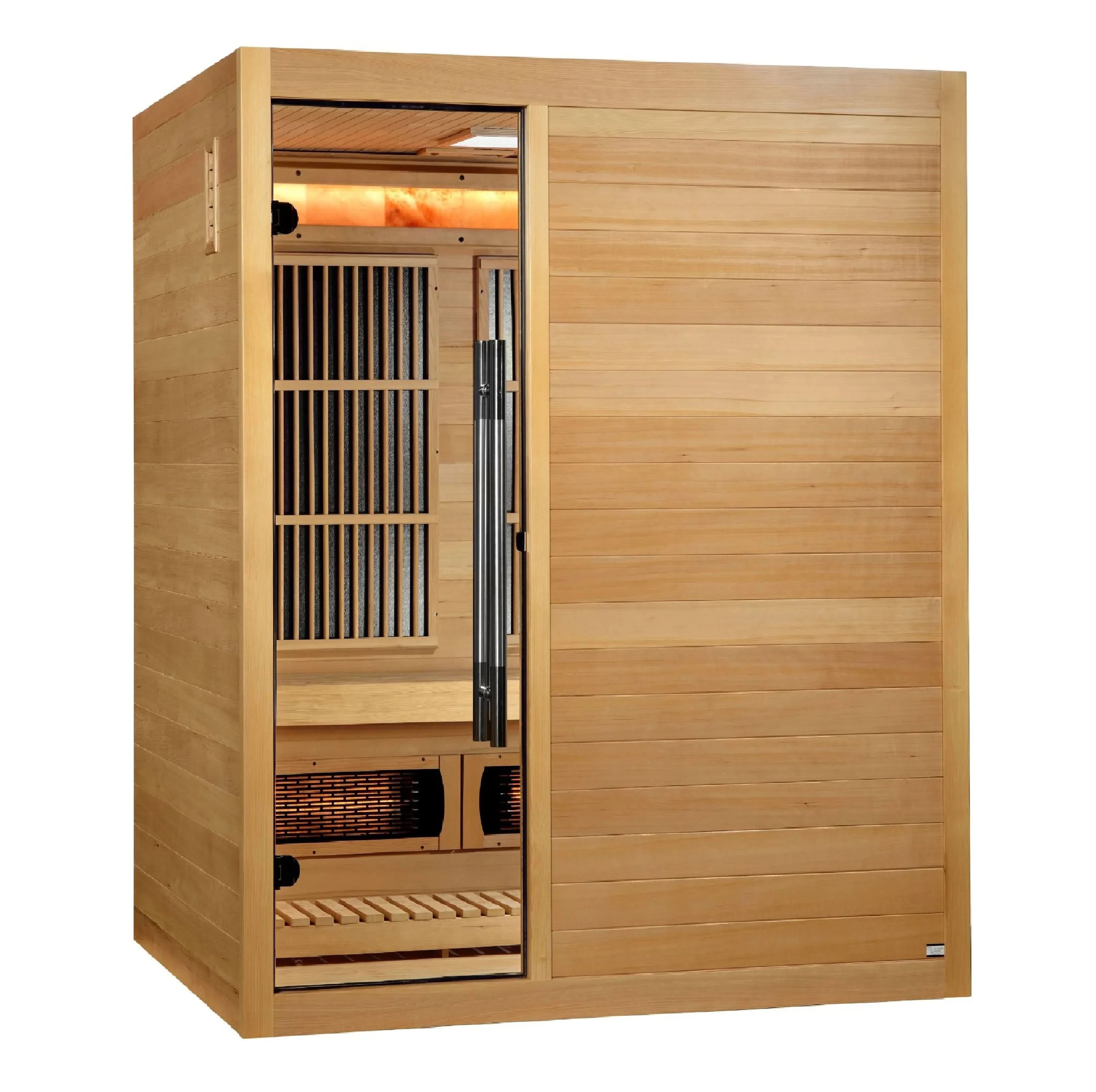 Golden Designs Saunas Golden Designs 2025 Soria 3 Person Hybrid Sauna (Indoor) Full Spectrum and Harvia Traditional Stove (GDI-8330-01)