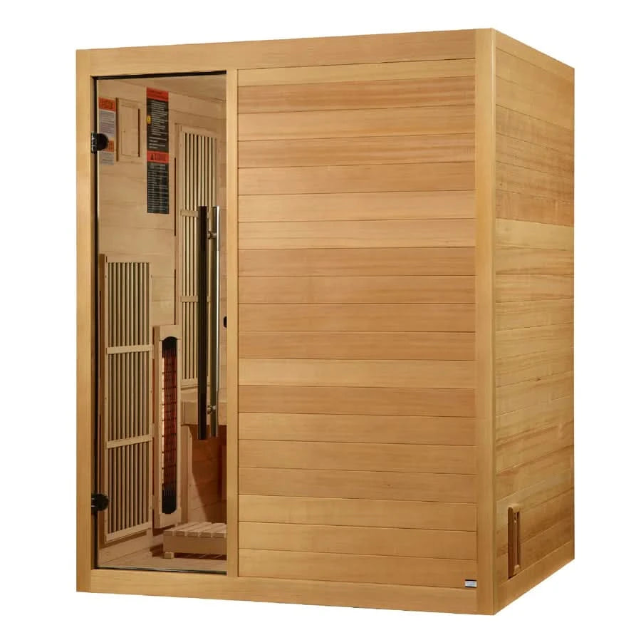 Golden Designs Saunas Golden Designs 2025 Soria 3 Person Hybrid Sauna (Indoor) Full Spectrum and Harvia Traditional Stove (GDI-8330-01)