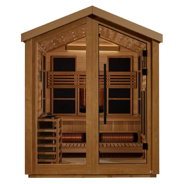 Golden Designs Saunas Golden Designs Loviisa 3 Person Barn Hybrid Full Spectrum IR Outdoor Sauna (GDI-8523-01)