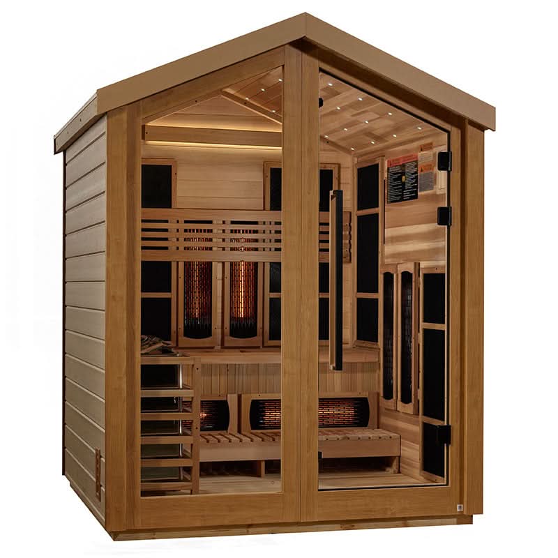 Golden Designs Saunas Golden Designs Loviisa 3 Person Barn Hybrid Full Spectrum IR Outdoor Sauna (GDI-8523-01)