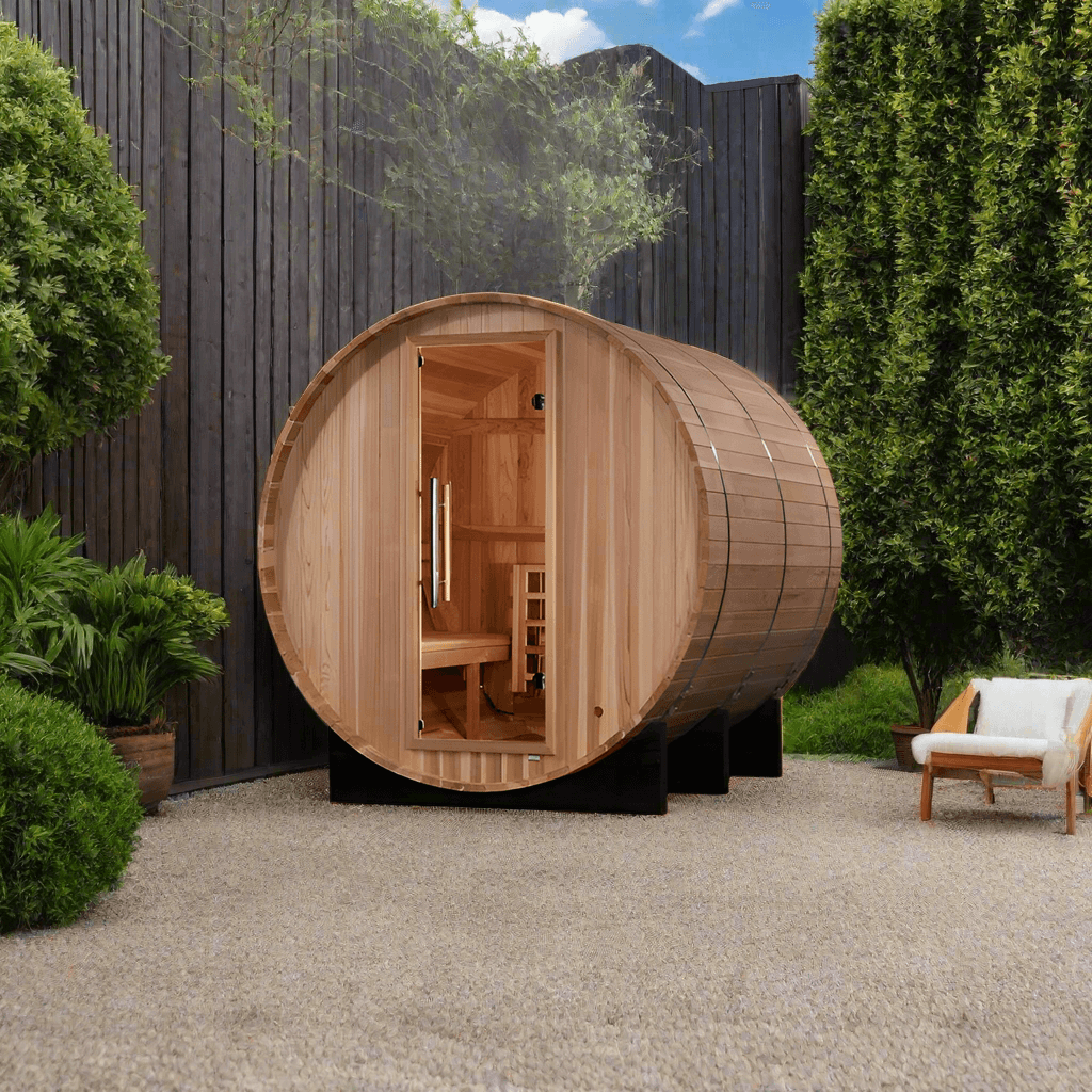 Golden Designs Saunas Golden Designs Arosa 4 Person Barrel Traditional Sauna (GDI-B004-01)