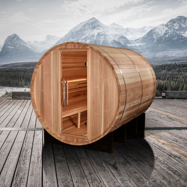 Golden Designs Saunas Golden Designs Klosters 6 Person Barrel Traditional Sauna (GDI-B006-01)