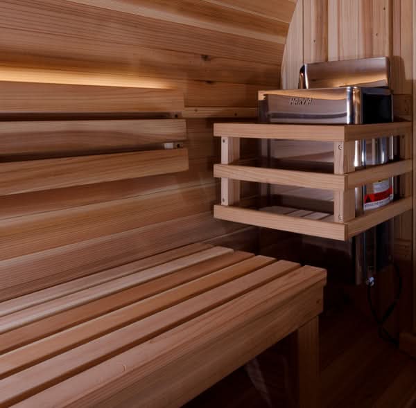Golden Designs Saunas Golden Designs Zurich 4 Person Barrel with Bronze Privacy View Traditional Sauna (GDI-B024-01)