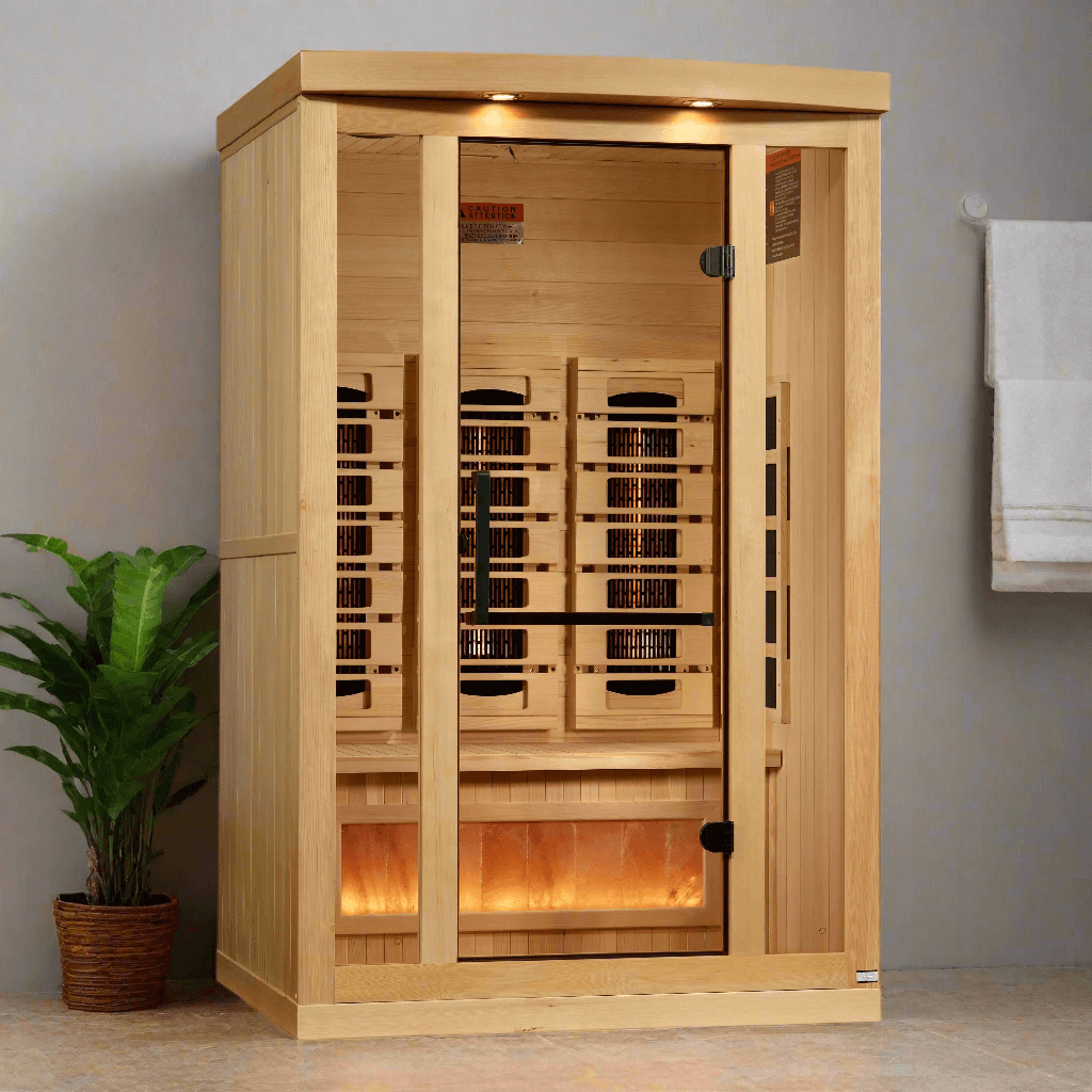 Golden Designs Saunas Golden Designs 2025 Reserve Edition 2 Person Full Spectrum with Himalayan Salt Bar (GDI-8020-03)