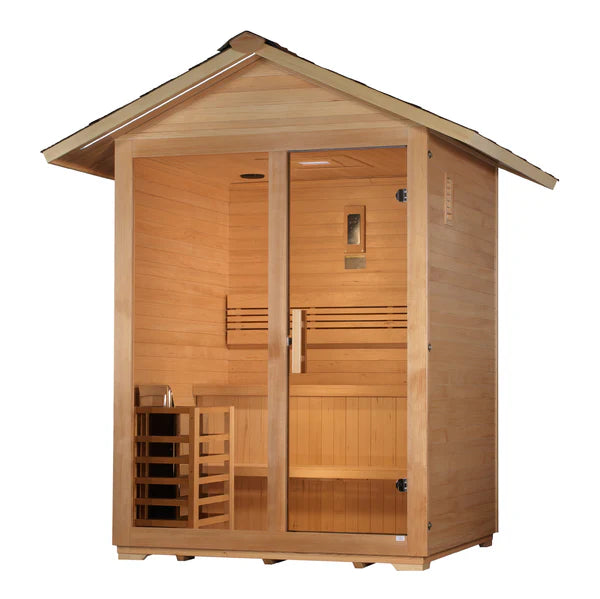 Golden Designs Saunas Golden Designs Arlberg 3 Person Traditional Outdoor Sauna (GDI-8103-01)