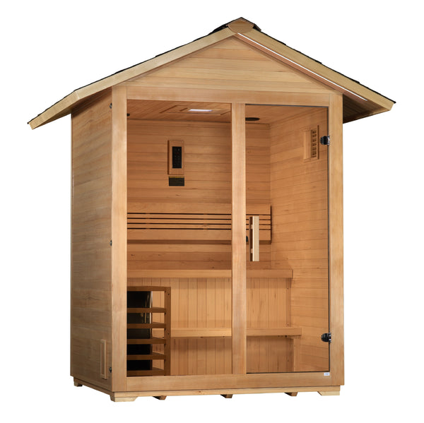 Golden Designs Saunas Golden Designs Arlberg 3 Person Traditional Outdoor Sauna (GDI-8103-01)