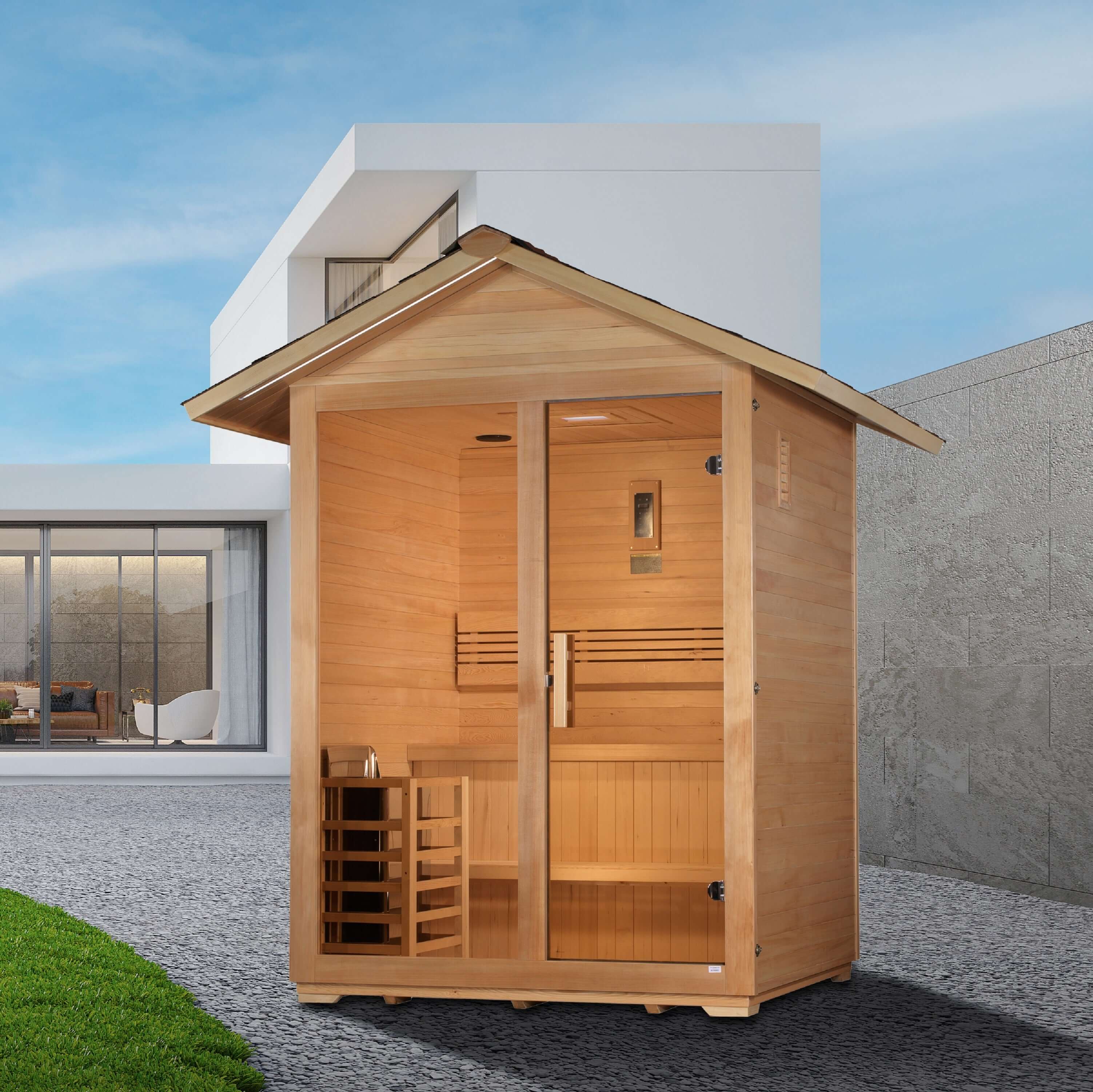 Golden Designs Saunas Golden Designs Arlberg 3 Person Traditional Outdoor Sauna (GDI-8103-01)