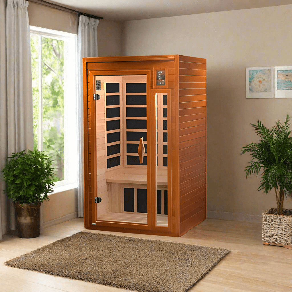 Golden Designs Saunas Golden Designs Dynamic Barcelona Elite 1-2 Person Ultra Low EMF Far IR Sauna (DYN-6106-01)