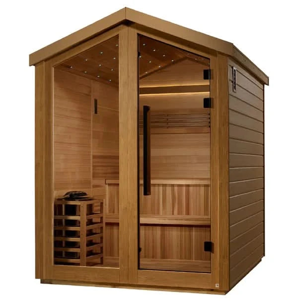 Golden Designs Saunas Golden Designs Kaarina 6 Person Barn Outdoor Traditional Sauna (GDI-8506-01)