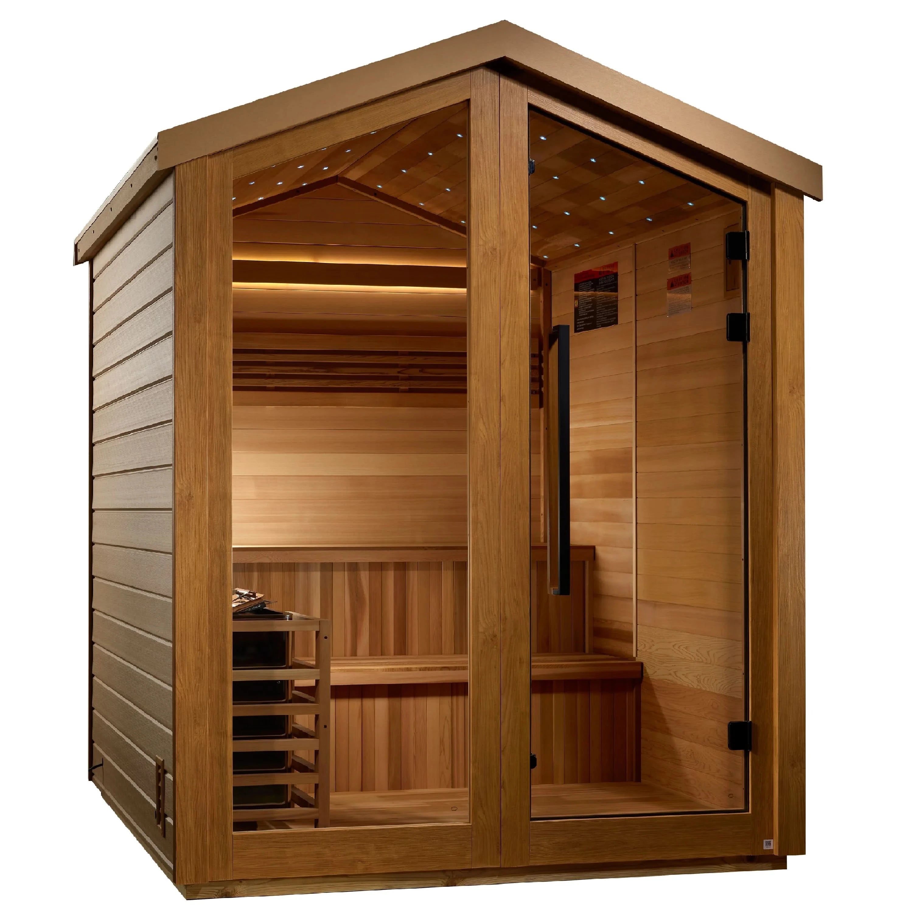 Golden Designs Saunas Golden Designs Kaarina 6 Person Barn Outdoor Traditional Sauna (GDI-8506-01)
