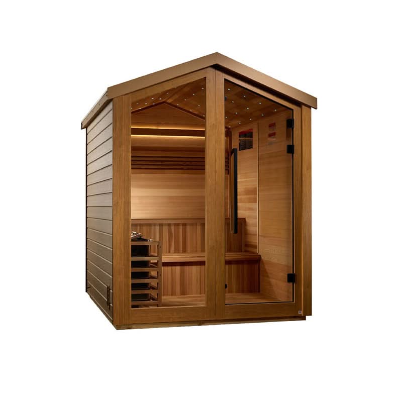 Golden Designs Saunas Golden Designs Kaarina 6 Person Barn Outdoor Traditional Sauna (GDI-8506-01)