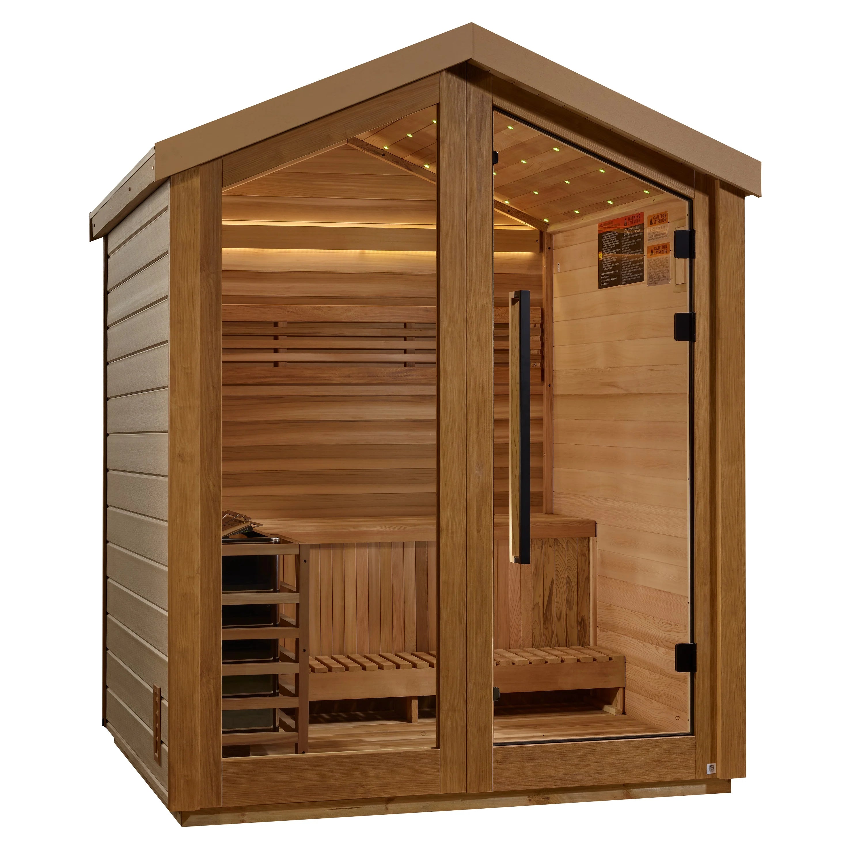 Golden Designs Saunas Golden Designs Savonlinna 3 Person Barn Outdoor Traditional Sauna (GDI-8503-01)